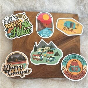 Camping / outdoors lover sticker bundle